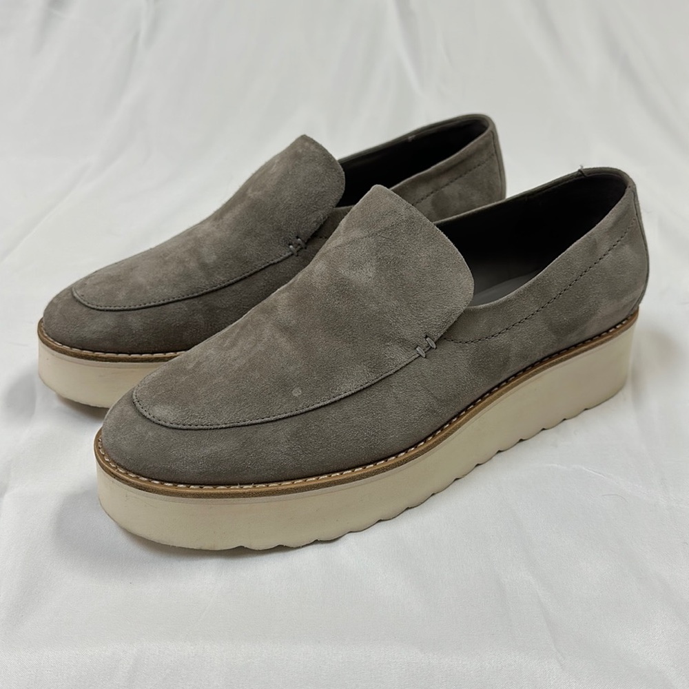 VINCE Suede Platform Loafers (US 9.5/EUR 39.5)